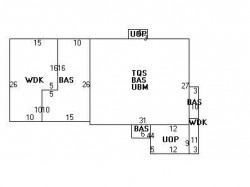 38 Waban St, Newton MA  02458-1534 floor plan