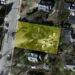 60 Brookside Ave, Newton MA 02460-1530 aerial view