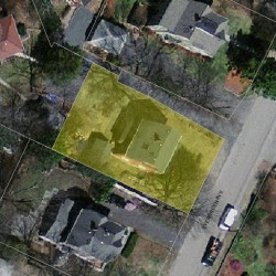 31 Evergreen Ave, Newton MA  02466-1702 aerial view
