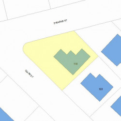 118 Clark St, Newton MA  02459-2460 plot plan