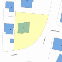 3 Cheney St, Newton MA 02464-1403 plot plan
