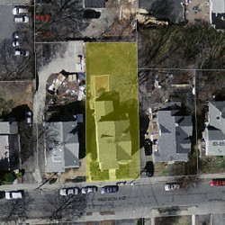 91 Madison Ave, Newton MA  02460-1904 aerial view