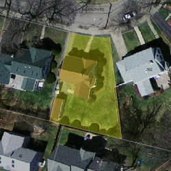 106 Falmouth Rd, Newton MA  02465-1127 aerial view