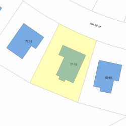 79 Ripley St, Newton MA  02459-2210 plot plan