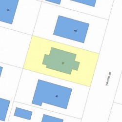 37 Thaxter Rd, Newton MA  02460-1230 plot plan