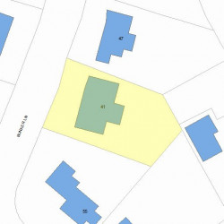 41 Bunker Ln, Newton MA  02465-1726 plot plan