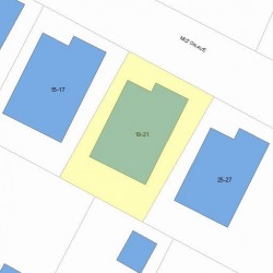 19 Milton Ave, Newton MA  02465-1033 plot plan