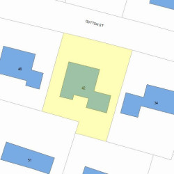42 Cotton St, Newton MA  02458-2620 plot plan