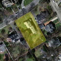 60 Temple St, Newton MA  02465-2307 aerial view