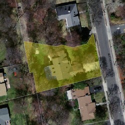 11 Beethoven Ave, Newton MA  02468-1732 aerial view