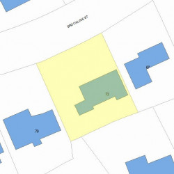 73 Brookline St, Newton MA  02467 plot plan