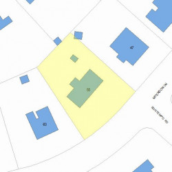 55 Myerson Ln, Newton MA  02459-3508 plot plan
