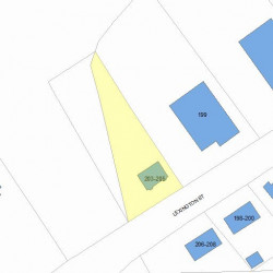 205 Lexington St, Newton MA 02466-1305 plot plan