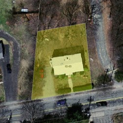 65 Auburn St, Newton MA 02466-2501 aerial view