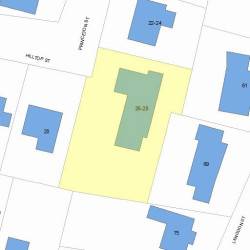 26 Princeton St, Newton MA 02458-1833 plot plan