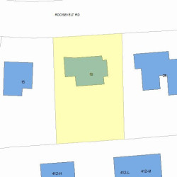 19 Roosevelt Rd, Newton MA 02459-2749 plot plan