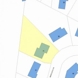 45 Bencliffe Cir, Newton MA  02466-1101 plot plan