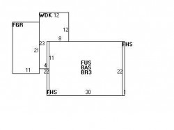 46 Cherry St, Newton MA  02465-1237 floor plan