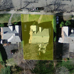 92 Stuart Rd, Newton MA  02459-1261 aerial view