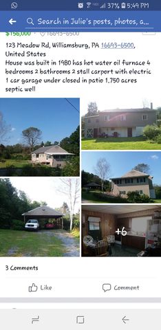 123 Meadow Rd, Ganister, PA 16693-6500