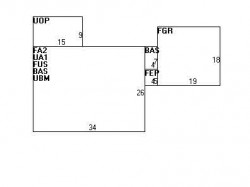 9 Regent St, Newton MA  02465-2719 floor plan