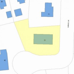 33 Sunhill Ln, Newton MA  02459-2443 plot plan
