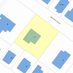 24 Newtonville Ave, Newton MA  02458-1939 plot plan