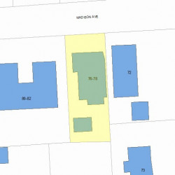 78 Madison Ave, Newton MA 02460-1905 plot plan