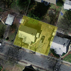 41 Jerome Ave, Newton MA  02465-1108 aerial view