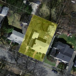 22 King St, Newton MA 02466-1204 aerial view
