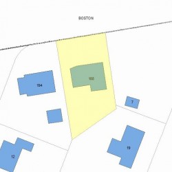 188 Beacon St, Newton MA  02459 plot plan
