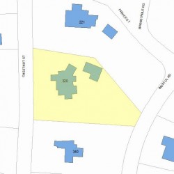 320 Chestnut St, Newton MA 02465-2951 plot plan