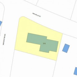 218 Franklin St, Newton MA  02458-2330 plot plan