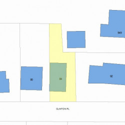 84 Clinton Pl, Newton MA 02459-1141 plot plan