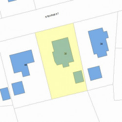 38 Stearns St, Newton MA 02459-2464 plot plan