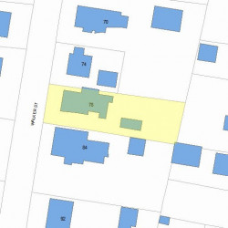 78 Walker St, Newton MA  02460-1531 plot plan