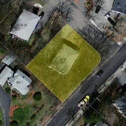 37 Columbia Ave, Newton MA  02464-1226 aerial view