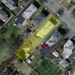 271 Nevada St, Newton MA  02460-1469 aerial view