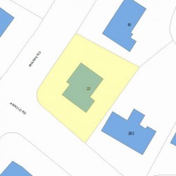 22 Sharpe Rd, Newton MA 02459-3053 plot plan
