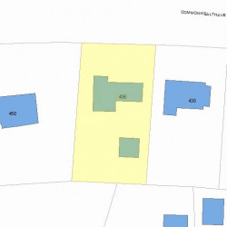 436 Commonwealth Ave, Newton MA  02459-1333 plot plan