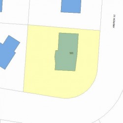 100 Andrew St, Newton MA  02461-2103 plot plan