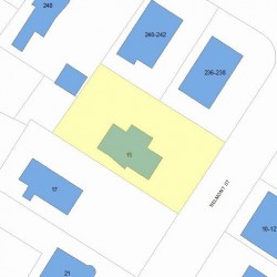 15 Belmont St, Newton MA  02458-2118 plot plan