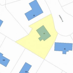 41 Juniper Ln, Newton MA  02459-2839 plot plan
