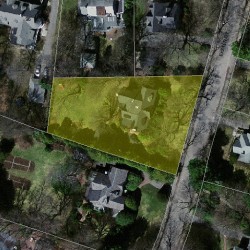 19 Exeter St, Newton MA  02465-2620 aerial view