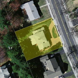 291 Winchester St, Newton MA  02461-2042 aerial view
