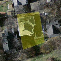 24 Bowen St, Newton MA  02459-1804 aerial view