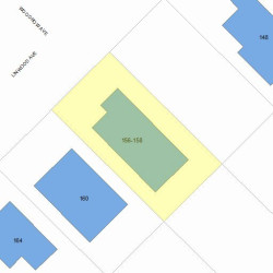 158 Linwood Ave, Newton MA  02460-1417 plot plan
