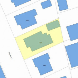 112 Chapel St, Newton MA  02458-1046 plot plan