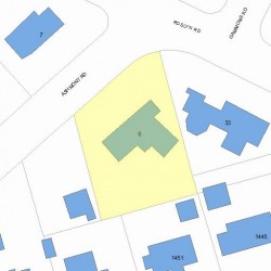 6 Ashmont Rd, Newton MA  02468-1203 plot plan