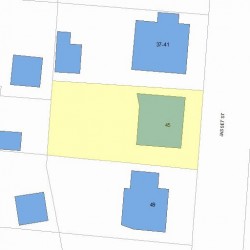 45 Jasset St, Newton MA  02458-1055 plot plan